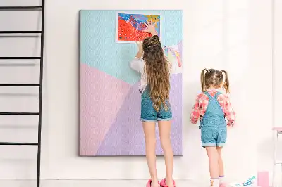 Pastel pattern cork pin board