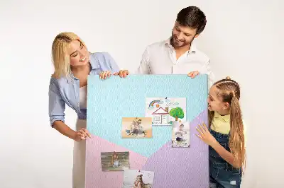 Pastel pattern cork pin board