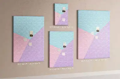 Pastel pattern cork pin board