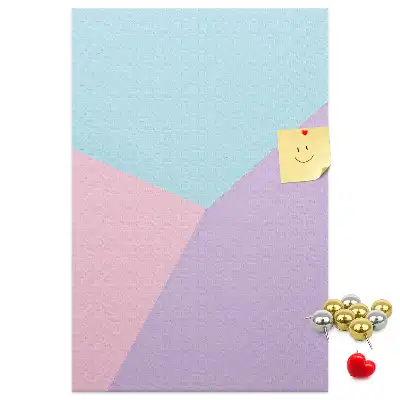 Pastel pattern cork pin board