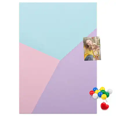 Pastel pattern cork pin board