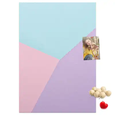 Pastel pattern cork pin board