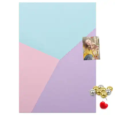 Pastel pattern cork pin board