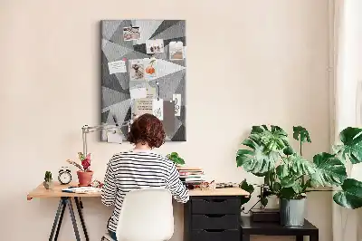 Geometric Composition Cork Note Board
