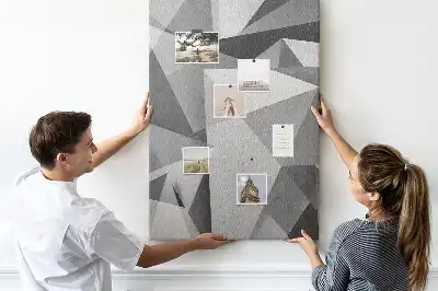 Geometric Composition Cork Note Board