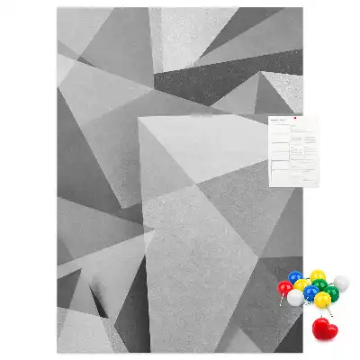 Geometric Composition Cork Note Board
