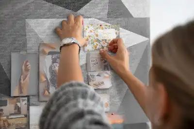 Geometric Composition Cork Note Board