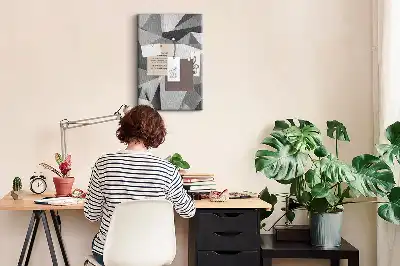 Geometric Composition Cork Note Board
