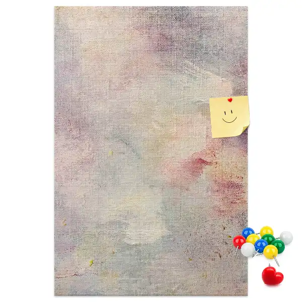 Wall cork memo board Spilled paint stains