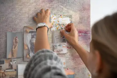 Wall cork memo board Spilled paint stains