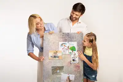Spilled paint stains cork wall memo board