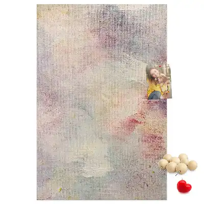 Wall cork memo board Spilled paint stains