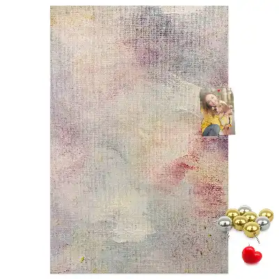 Wall cork memo board Spilled paint stains