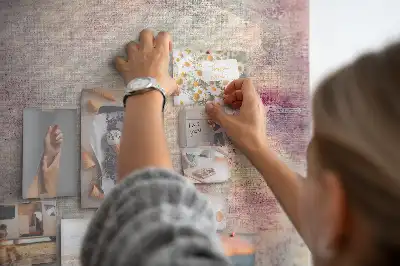Wall cork memo board Spilled paint stains