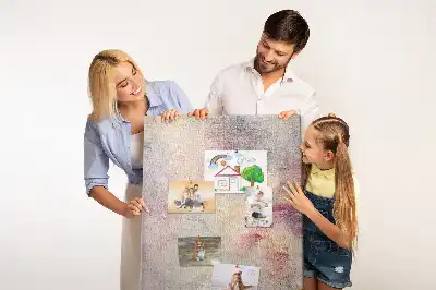 Spilled paint stains cork wall memo board