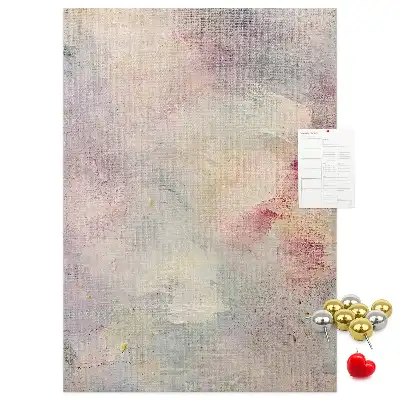 Spilled paint stains cork wall memo board