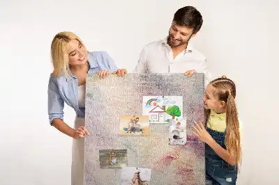 Wall cork memo board Spilled paint stains