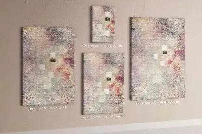 Spilled paint stains cork wall memo board