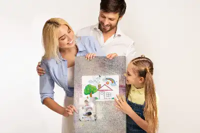Wall cork memo board Spilled paint stains