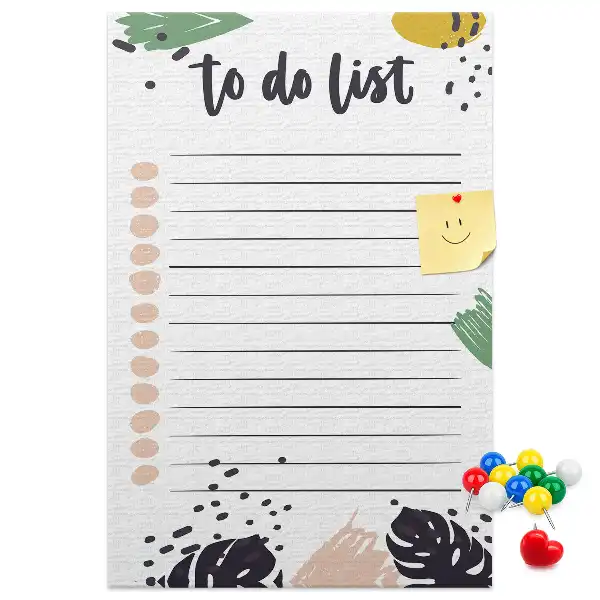 Cork Note Board Task and Responsibilities Planner