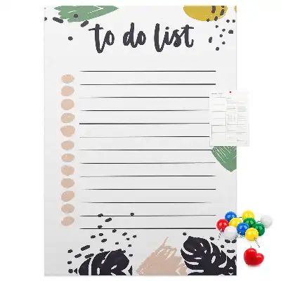 Cork Note Board Task and Responsibilities Planner