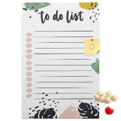 Cork Note Board Task and Responsibilities Planner