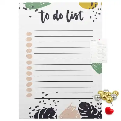 Cork Note Board Task and Responsibilities Planner