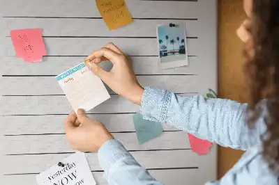 Cork Note Board Task and Responsibilities Planner