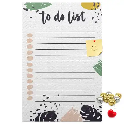 Cork Note Board Task and Responsibilities Planner