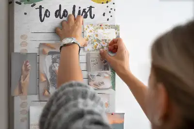 Cork Note Board Task and Responsibilities Planner