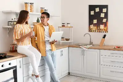 Wall cork memo board Grill flames