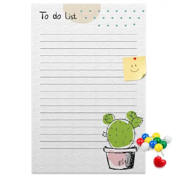 Cork pin board To-do list