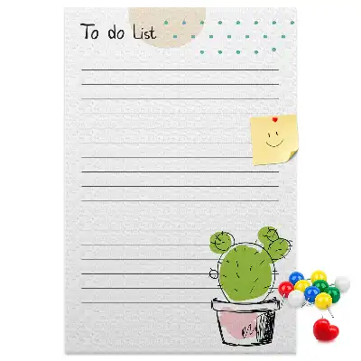 Cork pin board To-do list