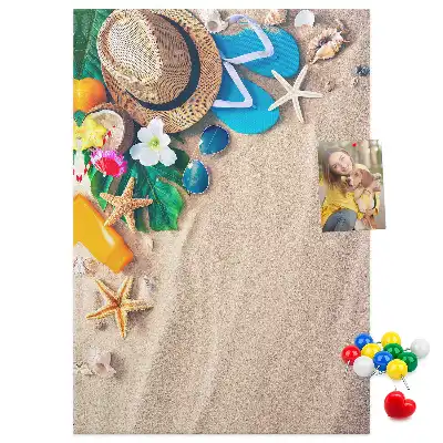 Paradise Beach Cork Note Board