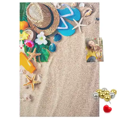 Paradise Beach Cork Note Board
