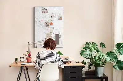 Marble Stone Cork Memo Board