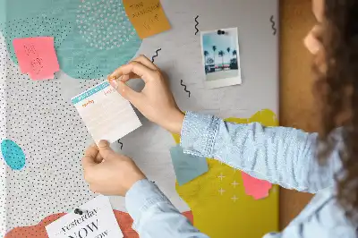 Cork pin board Doodle abstraction