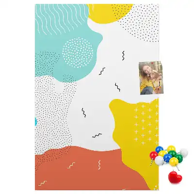 Cork pin board Doodle abstraction