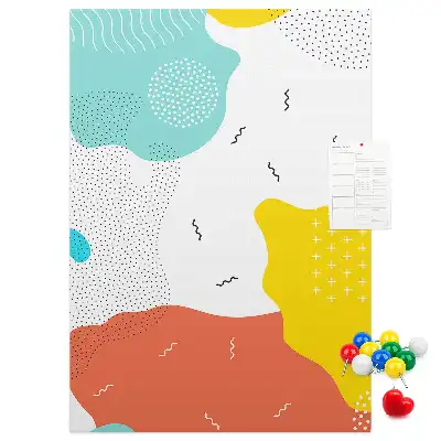 Cork pin board Doodle abstraction