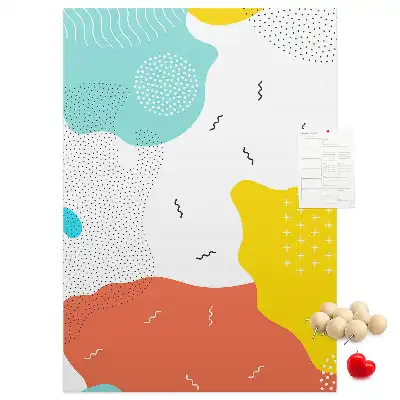 Cork pin board Doodle abstraction