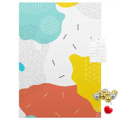 Cork pin board Doodle abstraction