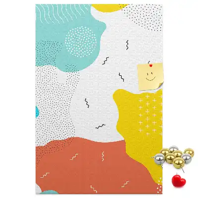 Cork pin board Doodle abstraction