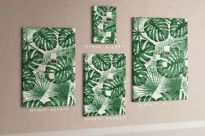 Green Monstera Leaf Cork Bulletin Board