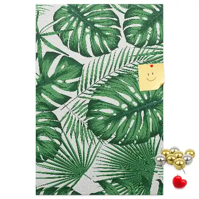 Green Monstera Leaf Cork Bulletin Board