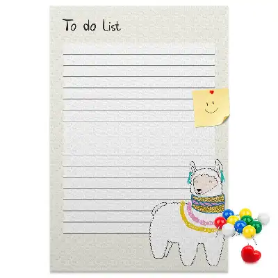 Wall cork memo board A list of dreams to fulfill