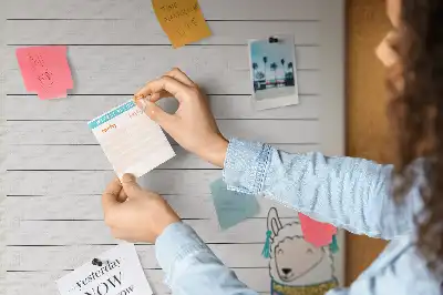 Wall cork memo board A list of dreams to fulfill