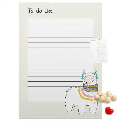 Wall cork memo board A list of dreams to fulfill