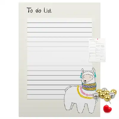 Wall cork memo board A list of dreams to fulfill
