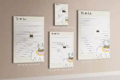 Wall cork memo board A list of dreams to fulfill