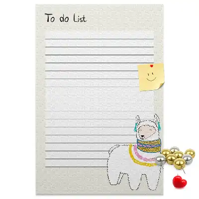 Wall cork memo board A list of dreams to fulfill
